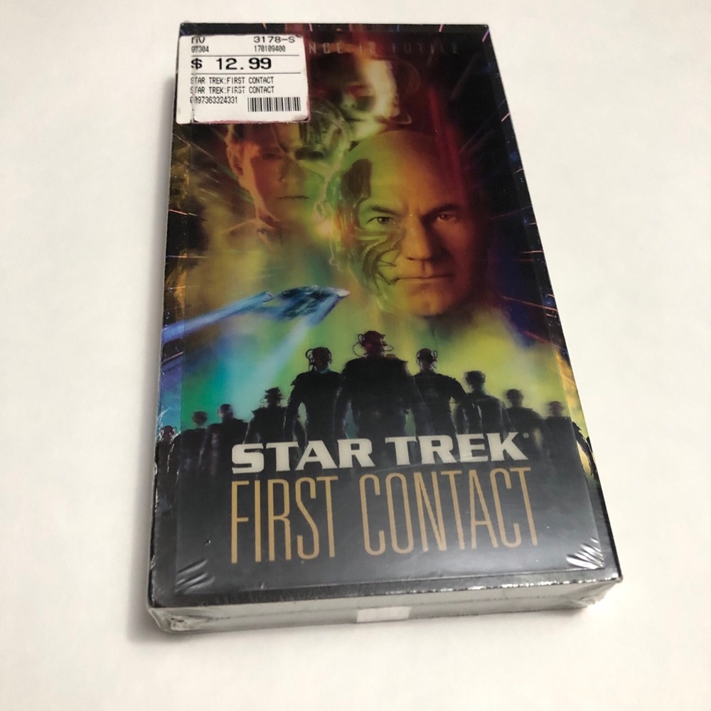 Star Trek First Contact VHS 1997 Lenticular Hologram Sealed Paramount Watermark